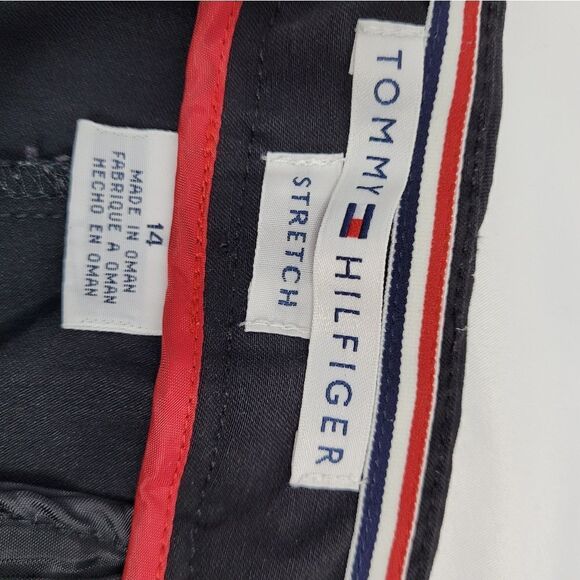VINTAGE Y2K trouser Tommy Hilfiger black stretch bootcut pant 14 - Picture 3 of 7